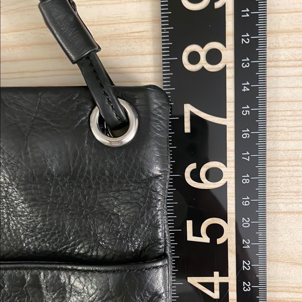 Anthropologie Margot Kari Mini Square Black Leather Crossbody Purse - Picture 12 of 12